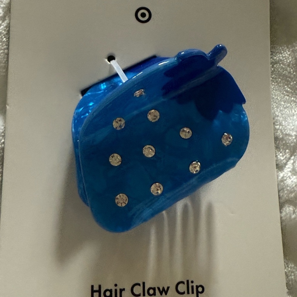 Kate Spade x Target Blue Strawberry Hair Claw Clip with Rhinestones – NWT - Picture 5 of 8